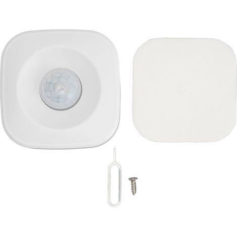 Détecteur de Mouvement Sans Fil avec Contrôle APP et Alarme, Capteur PIR pour Salon, Chambre, Balcon, Blanc (1/5)