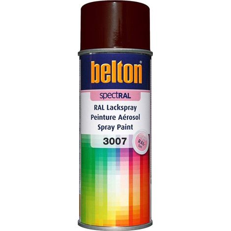 Bombe de peinture Belton Spectral RAL3007 rouge noir 400ml