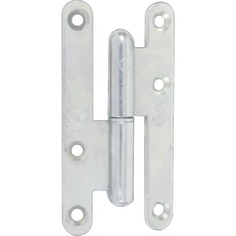 Jardinier Massard Sedan J530640 Right-side hinge, round end, 140x60-nf, high-quality zinc-plated