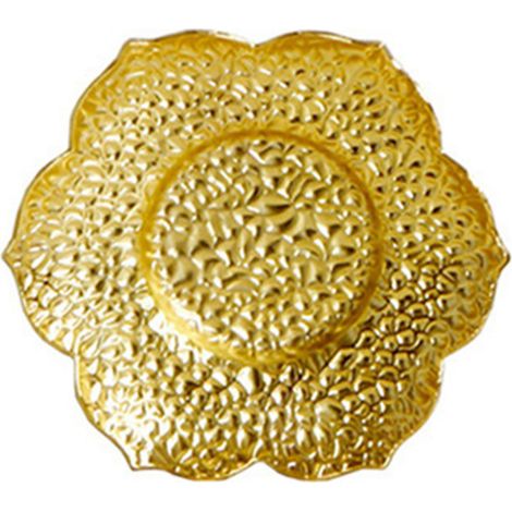 Dessous de verre décoratifs en bronze doré, à motif en relief et isolation thermique, pour la maison, le bureau, le restaurant ou le bar. (1/5)