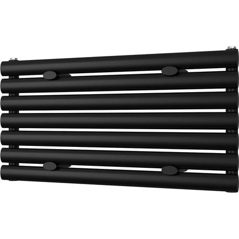 Omeara Axis - Black Horizontal Radiator H406mm x W800mm Single Panel (1/3)