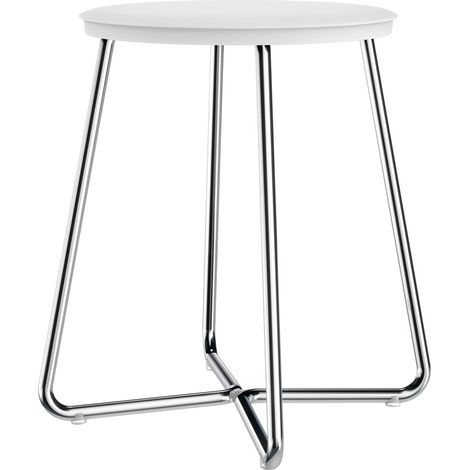 COSMIC Architect tabouret salle de bain tabouret douche siège de douche chrome blanc mat (1/3)