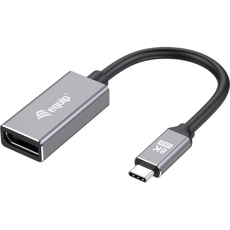 Equip 133493 câble vidéo et adaptateur 0,15 m USB Type-C DisplayPort Noir, Gris