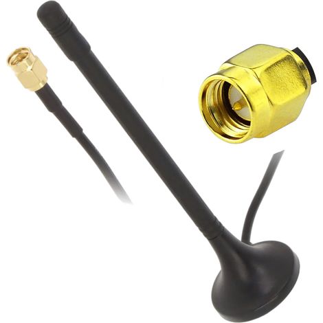 WLAN-Antenne 2,4 GHz, 2 dBi, magnetischer SMA-Stecker – 2 Stück (1/5)