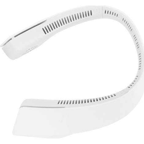 Ventilateur électrique sans pales, ventilateur de cou USB grande capacité, petit ventilateur portable pour les voyages et le sport (blanc)
