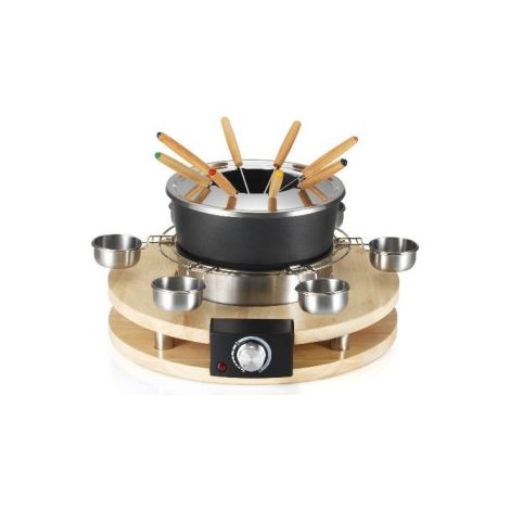 KITCHENCHEF Appareil à fondue 8 Personnes 1300W 2,7L 6 Coupelles incluses