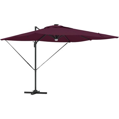 Parasol Roma Rouge 286 x 284 x 270 cm Aluminium et polyester (1/5)