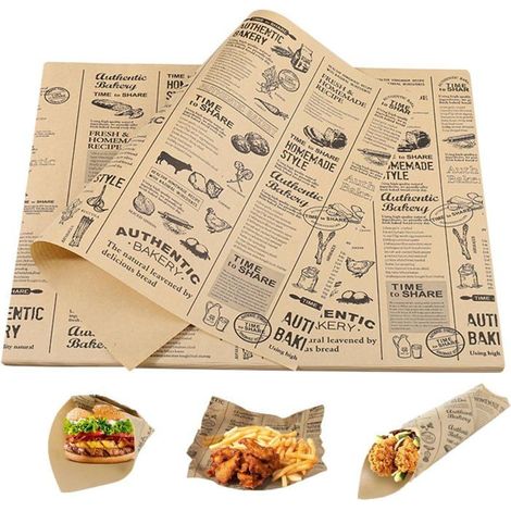 Ecleanfy - Lot de 100 feuilles de papier sulfurisé antiadhésif. Format 38 x 28 cm. Idéal pour cuisson et emballage alimentaire. (1/5)