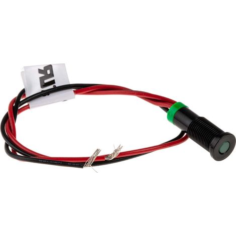 Voyant LED lumineux Vert RS PRO, dia. 6mm, 2V c.c., taille de la lampe 3 mm, IP67 ( Prix pour 1 ) (1/3)