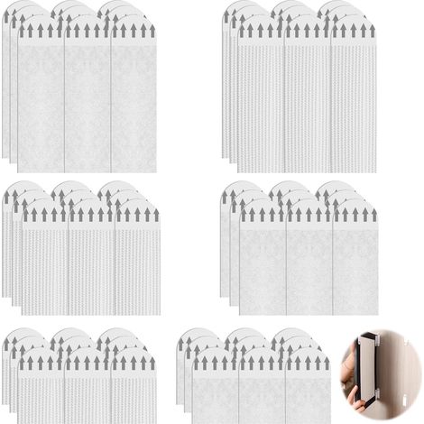36 Paires Languette Accroche Tableau, Bandes Adhésives Fortes, Fixation Invisible Sans Percer, Pour Cadres Photos Murs
