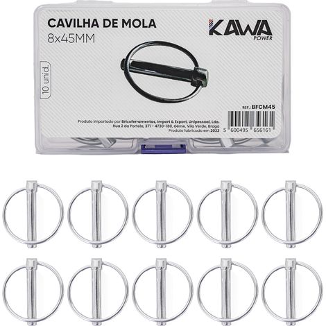 Bricoferr Goupille avec clip de sécurité 80 x 5,5 x 50 mm (10 pièces) (1/4)
