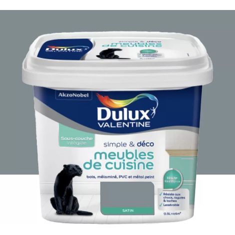 Peinture Meubles de cuisine Dulux Valentine Simple & Déco Bleu gris 0,5 L (1/2)