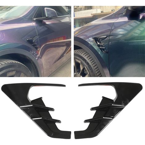 Couvercle de protection de clignotant de caméra latérale de remplacement pour Tesla Model 3 Model Y Noir brillant (1/5)