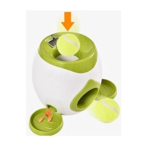 Lanceur de balles pour chien de compagnieIntelligence training machine de récompense interactiveToy tennis ball snack machine Grey