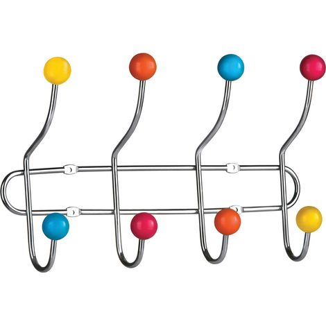Premier Housewares Multi Colour Plastic Balls 8 hook Hanger