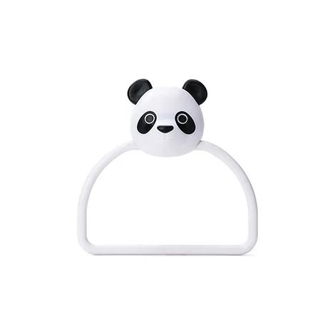 1 Toallero de ABS con diseño de animales de dibujos animados, para montar en la pared, para baño, inodoro, para niños, para el hogar y la cocina, con forma de panda. (1/5)