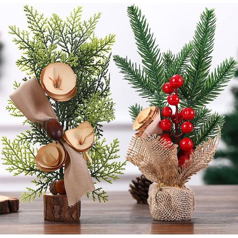 Stück Mini-Weihnachtsbaum, künstlicher Weihnachtsbaum Miniatur, Miniatur-Weihnachtsbaum, Miniatur-Bäume, kleiner künstlicher Weihnachtsbaum für die Innendekoration zu Hause und Miniatur-Weihnachtsdorf (1/5)