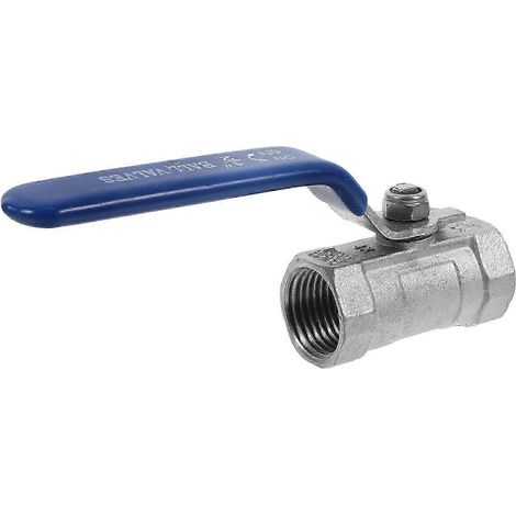 Vanne à bille à passage intégral en acier inoxydable avec filetage 1/2 NPT pour usage domestique. Conception haute durabilité et étanche. (1/5)