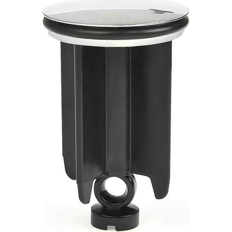 1 desagüe para lavabo, 40 mm de diámetro, altura regulable, aleación de aluminio, negro, para baño (1/5)