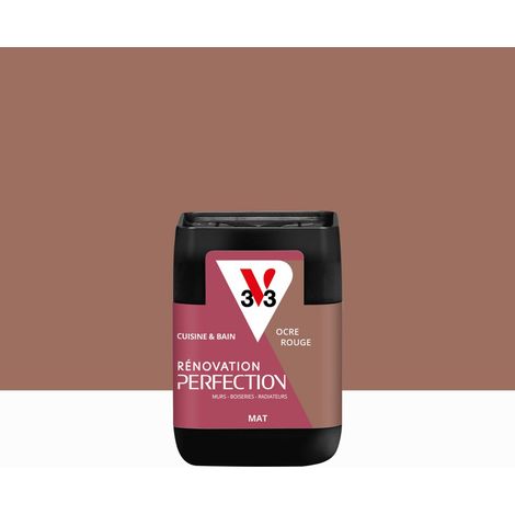V33 Peinture meuble, V33 Rénovation cuisine et bain, 0.075l, ocre rouge mat