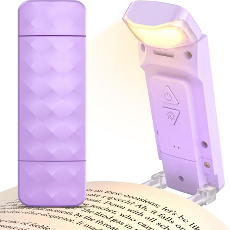 Lampe de Lecture, Liseuse Lampe lecture pour lire au lit lampe livre lecture Rechargeable 3 Couleurs Protection des Yeux & 5 Réglages de Luminosité, Cadeau pour Liseusurs Enfants (1/5)