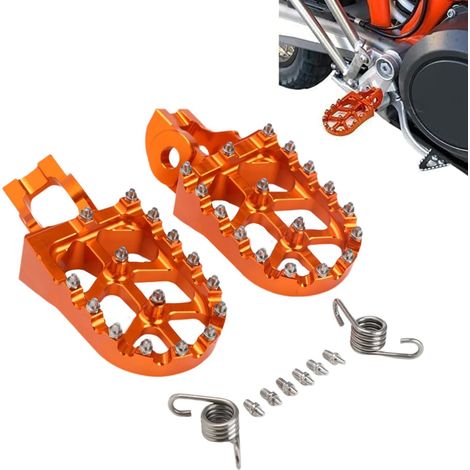 CNC Aluminium Foot Pegs Foot Pegs Foot Pegs - Orange Motorcycle Footrest for 85SX 125SX 150SX 250SX 350SX 450SX 350SX 350SX 250XC 300XC 350XC 450XC (1/5)