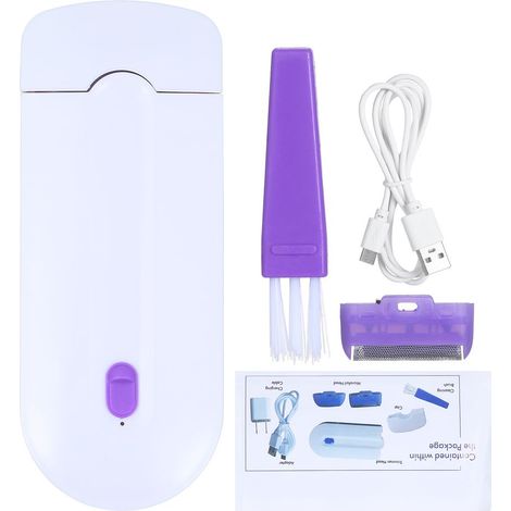 Epilateur Laser - Tête De Rasage Et Tête À Microfoil - Pour Visage Corps Jambes Bras Bikini - Sans Fil LED Intégrée - 1 Pièce (1/5)