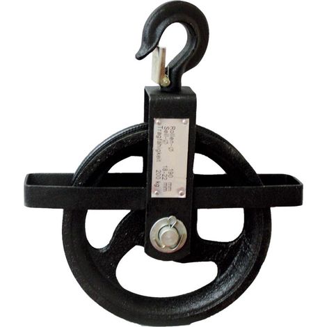Seilrad 190 mm, 200 kg für Seile von 18 - 22 mm (1/2)