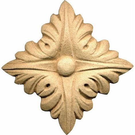 Fregio per Mobili in Pasta di Legno finitura Grezza 55x55 mm Art.03.4515