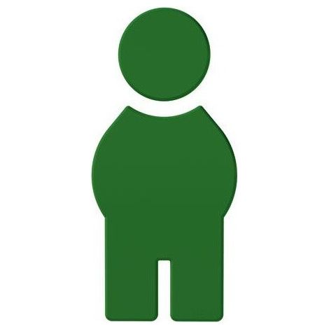 Symbole Homme SERIE 801 autocollant. Polyamid vert