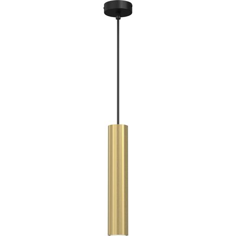 Suspension tube spot laiton/noir GU10 Luminex Raito