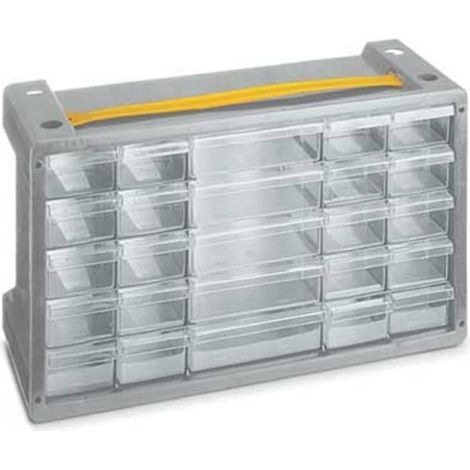Casier À Vis Plastique 25 Tiroirs, H. 24 X L. 40.5 X P. 15 Cm (1/5)