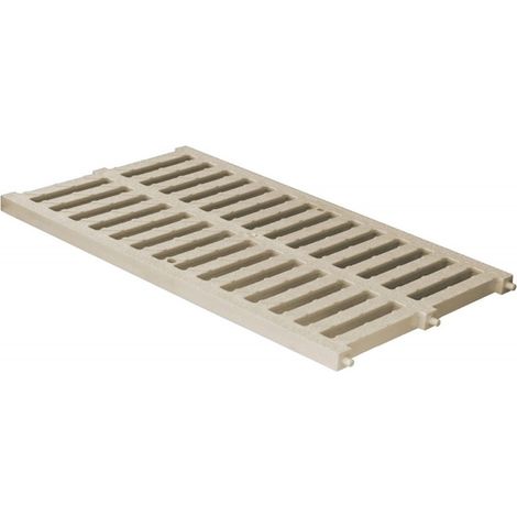 Grille légère 9,00 KN - PVC anti-choc - sable - 300 x 500 mm - First Plast