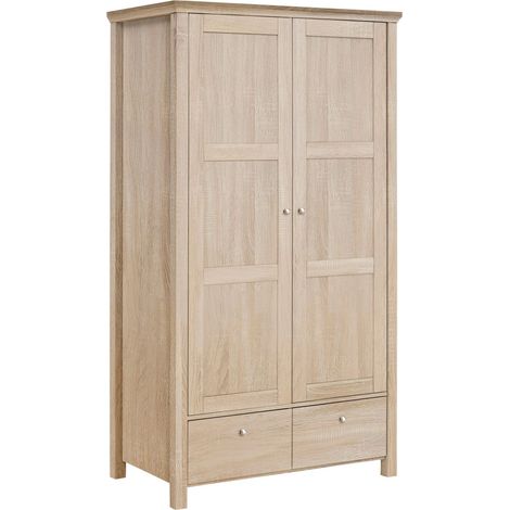 Armoire chêne Sonoma 2 portes – Panneaux de particules – Rangement élégant et durable – Dimensions 80x40x180cm (1/5)