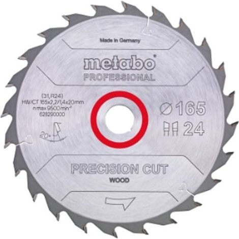 Disco de sierra Metabo 160 mm 24 dientes metal