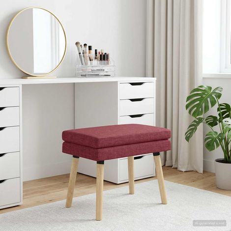 vidaXL Panchina a doppio strato Rosso Vino 60 x 40 x 46 cm Tessuto (1/5)