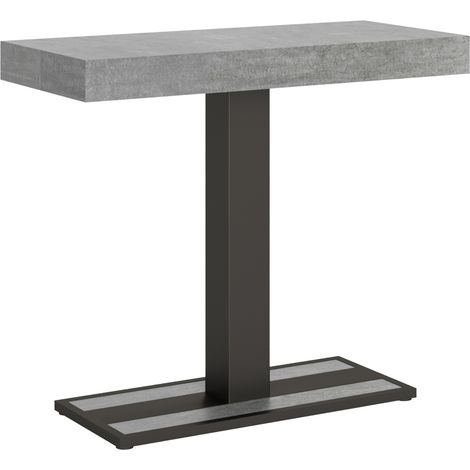 Consolle allungabile 90x40/196 cm Capital Small Premium Cemento telaio Antracite (1/4)