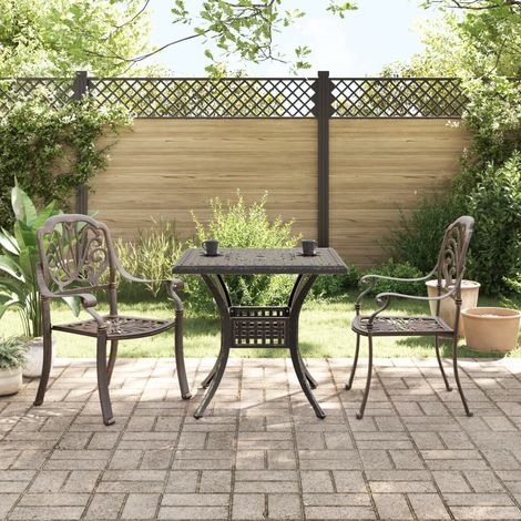 Maison Exclusive - Ensemble de bistrot 3 pcs bronze aluminium coulé (1/5)