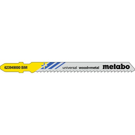 Metabo 5 Stichsägeblätter universal wood + metal 90/ 2,5 mm, BiM (1/3)