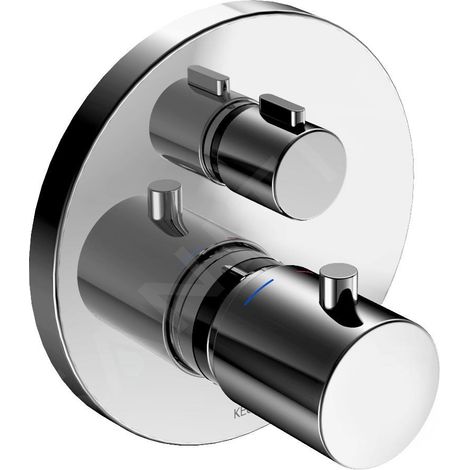 Keuco Edition 400 - Mitigeur thermostatique encastré, vanne d'arrêt et d'inversion, chrome 51574010181 (1/2)
