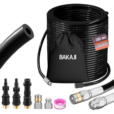 Sonda Sturatubi Spurgatubi per Idropulitrice con borsa Alta Pressione 30 Metri (1/5)