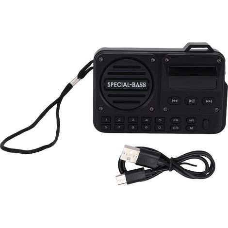 Radio Portatile Bluetooth 5.4 FM – Ricaricabile USB, 1200 mAh, 6h Autonomia – Guscio in ABS Resistente, Design Compatto 295g – Ideale per Campeggio e Viaggi (1/5)
