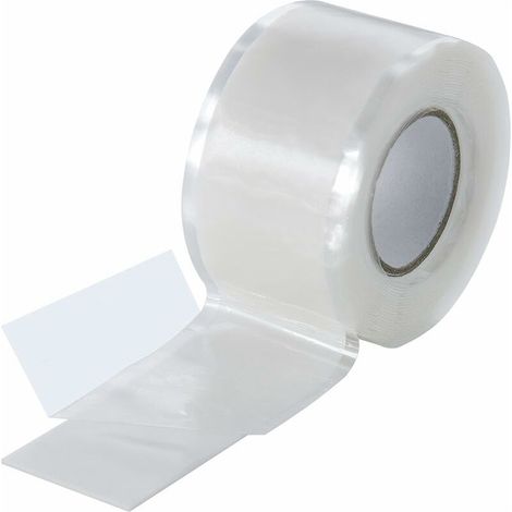 1 PCS Ruban en silicone auto-fusionant (auto amalgamant 25 mmx3m de large, blanc, auto-vulcanisant), Ruban isolant et Bande d'étanchéité (eau, air) (1/5)