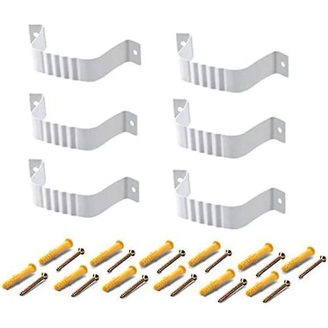 Adaptateur de tuyau de descente Sangle de tuyau de descente de gouttière 3x4 Sangle de guidage 3x4 (paquet de 6) (blanc) (1/3)