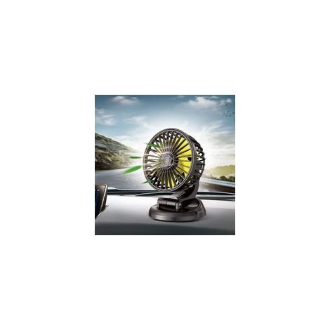 Batteriebetriebener Ventilator, 12-V-Mini-Clip-On-Autoventilator für Zigarettenanzünder, Armaturenbrett, Tischventilator, Saugnapfventilator (1/5)
