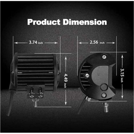 LED Phare 12v, 60W Phare de Travail,Longue Portee LED,Phare LED Moto,Phare de Travail Voiture,Bar LED Voiture Feux (1/3)