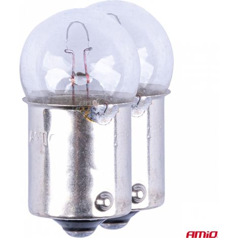 Ampoules halogènes R5W BA15s 12V, lot de 2, blister amio-03349 (1/2)