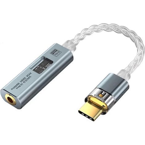 Adaptateur USB-C vers prise jack 3,5 mm, amplificateur audio DAC Type-C, convertisseur AUX pour casque stéréo Hi-Fi CX31993 MAX97220 B (1/5)