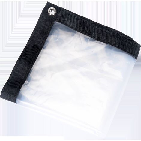 Bâche transparente avec œillets – bâche imperméable – 2 m x 3 m – pour camping, balcon, jardin, plantes, serre, cabane (1/2)