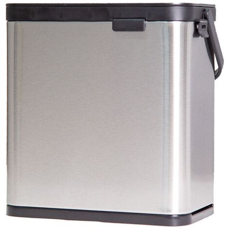 Sollbry – Poubelle de porte suspendue 20.5x13x21 cm – Acier robuste – Fixation sans perçage – Pour cuisine et salle de bain (1/5)